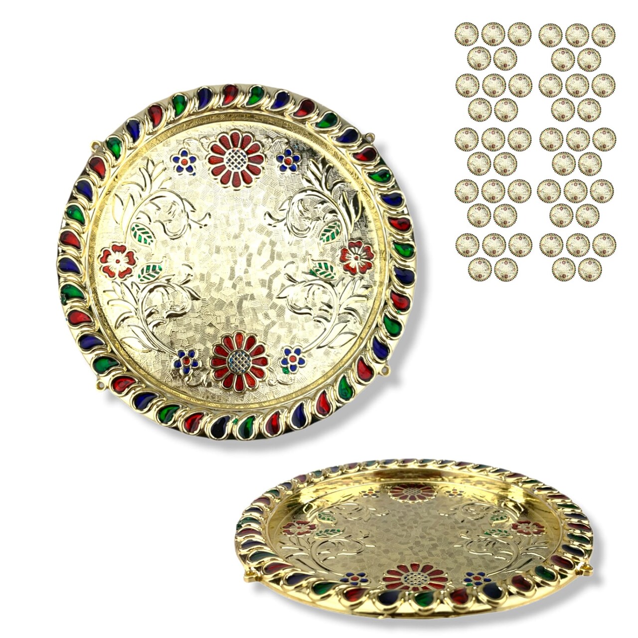Bulk 5/20/50 Golu Gift Acrylic Pooja Puja Haldi Kumkum Rakshabandhan Thali, Varalaxmi Navrathri Diwali Gift, Baby Shower, Housewarming Favor,